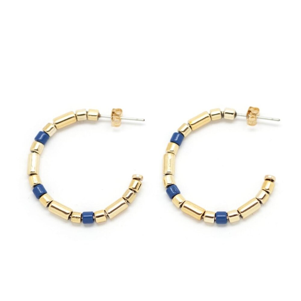 Summer Camp Earrings ~ Salty Pendants - Blue
